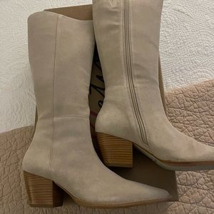 Suede western boots